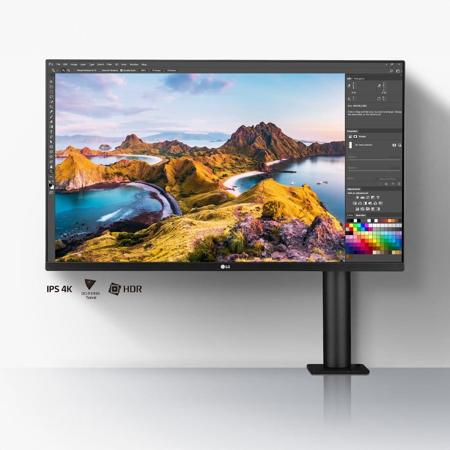 จอภาพ QHD ขนาด 32" ที่ออกแบบตามหลักสรีรศาสตร์